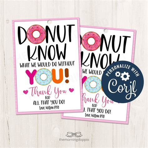 Donut Know What We Would Do Without You Printable